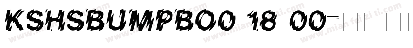 KSHSBUMPBO0 18 00字体转换